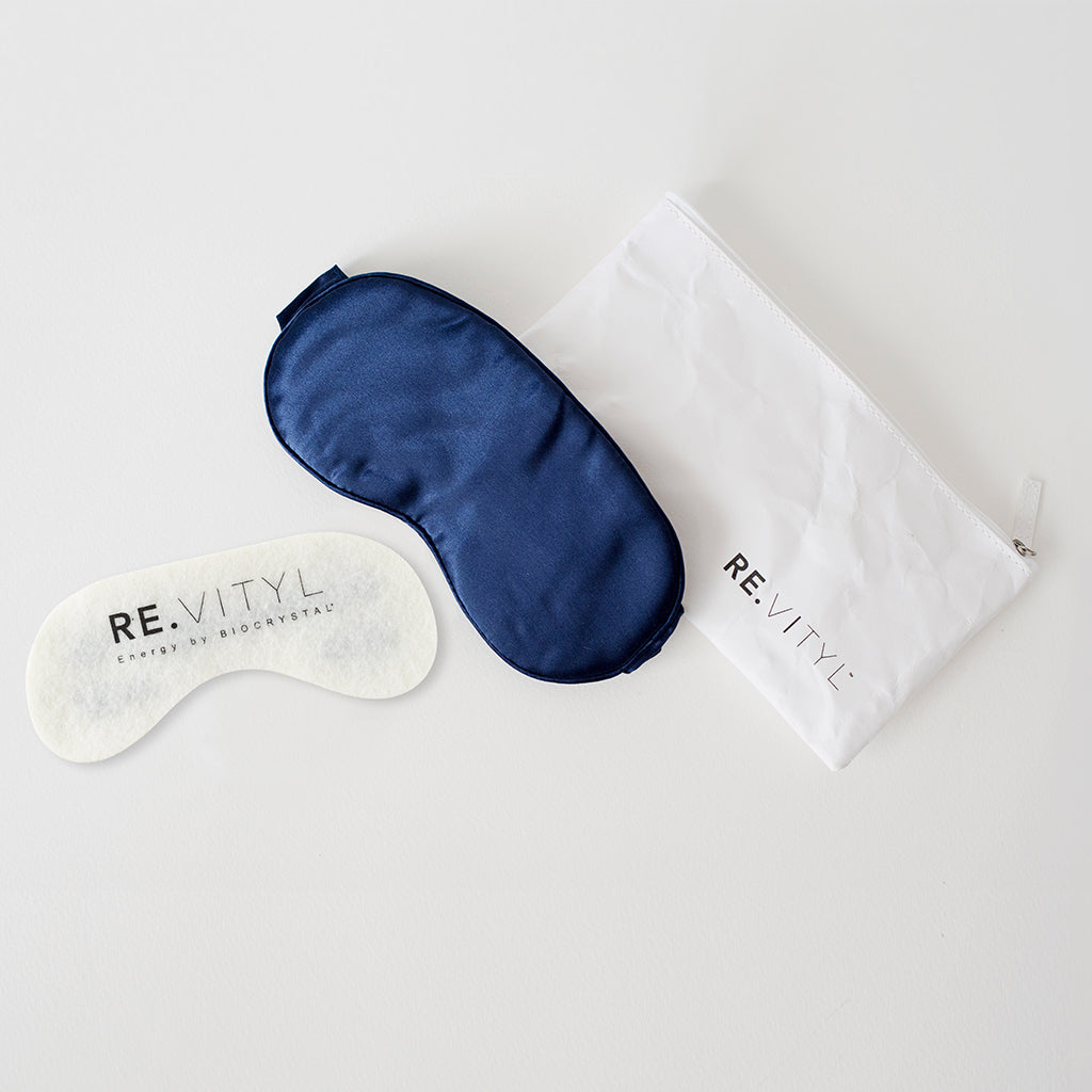 RE.LEASE Silk Sleep Mask - Blau