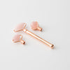 Rose Quartz Detachable 3-Head Face Roller